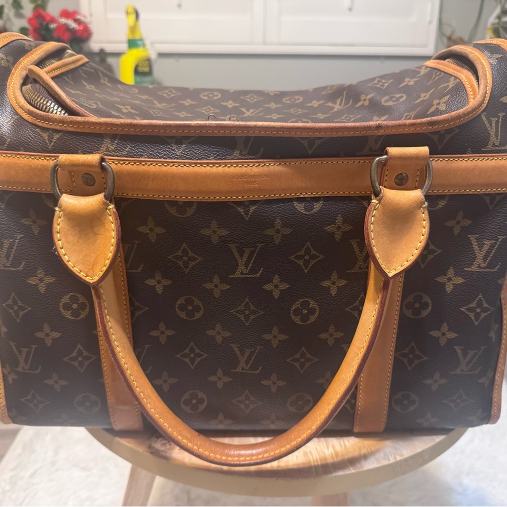 Louis Vuitton Brown and Tan Dog Carrier